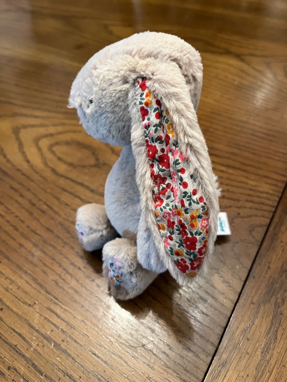 Jellycat Small Blossom Beige Bunny with Floral Ear & Paw Details - Picture 5 of 15